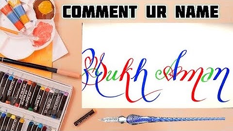 Sukh Aman Name Signature Calligraphy Status | How to Draw, Cursive Calligraphy with Cut Marker