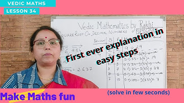 Advanced Vedic Maths| Vargamula (Part 7)| Square root of imperfect square by  Dvandvayoga Method