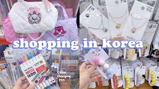 shopping in korea vlog  daiso accessories stationery haul  unique pens, ribbon trend 다이소 신상