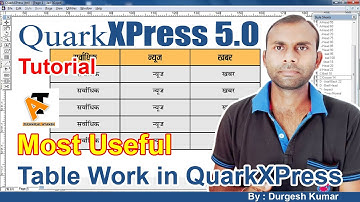 How To Make Table in QuarkXpress Page | QuarkXpress Mein Table Kaise Banaye in hindi | Class 29th