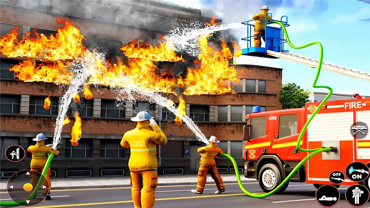 Fire Truck City Rescue Simulator - 911 Emergency Rescue Driving - Android Gameplay 
