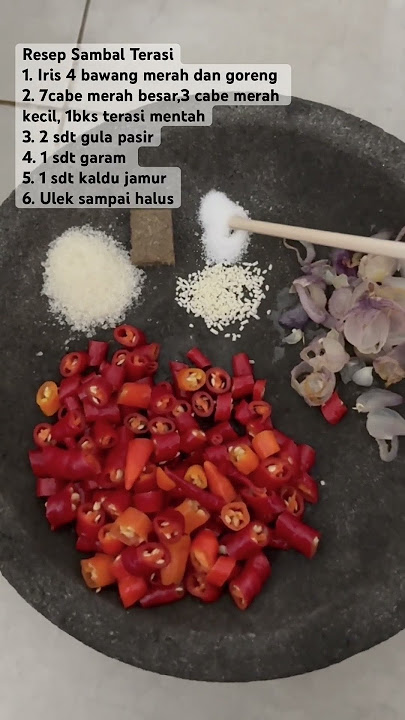 Sambal terasi mentah #sambalterasi #sambalrumahan #sambalenak