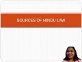 SOURCES OF HINDU LAW PART-I (ANCIENT SOURCES)