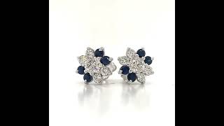 Avianti Floral Earrings With Sapphires And Diamonds
