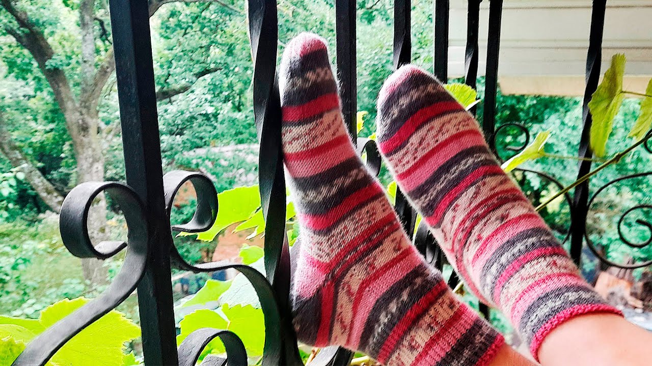 🧦Пятка «бумеранг» с клином подъема. Heel of socks «boomerang»