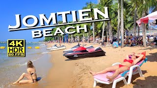 Jomtien Pattaya Beach Walk Thailand 4K 60fps HDR  Dolby Atmos 💖 Walking Tour 👀 Chon Buri 🇹🇭