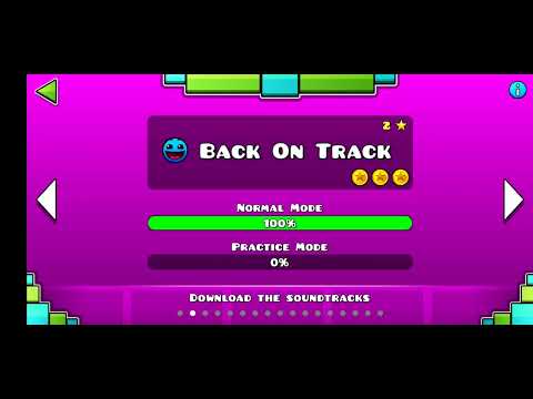 Back On Track 100 All Coins Geometry Dash