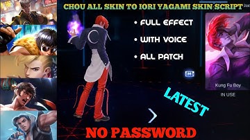 LATEST CHOU IORI YAGAMI SKIN SCRIPT | FULL EFFECT | WITH VOICE | ALL PATCH | NO PASSWORD-JUTZ PLAY