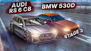 видео: Audi RS6 C8 600+ ПРОТИВ BMW 530d G30 470лс БИТВА STAGE 3. BMW or Audi картинка: Audi RS6 C8 600+ ПРОТИВ BMW 530d G30 470лс БИТВА STAGE 3. BMW or Audi