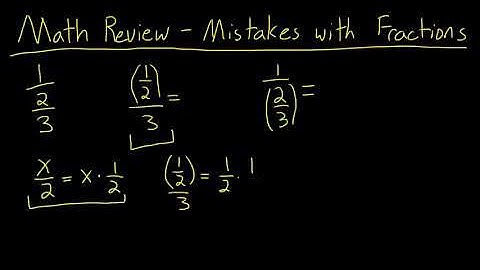 Math Review- Common Mistakes with Fractions