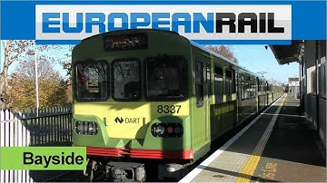 Iarnród Éireann Irish Rail DART 8100 EMU 8134 + 8133 + 8137 departs Bayside Station