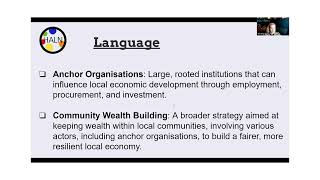 Details An introduction to Community Wealth Building, Julia Slay Update