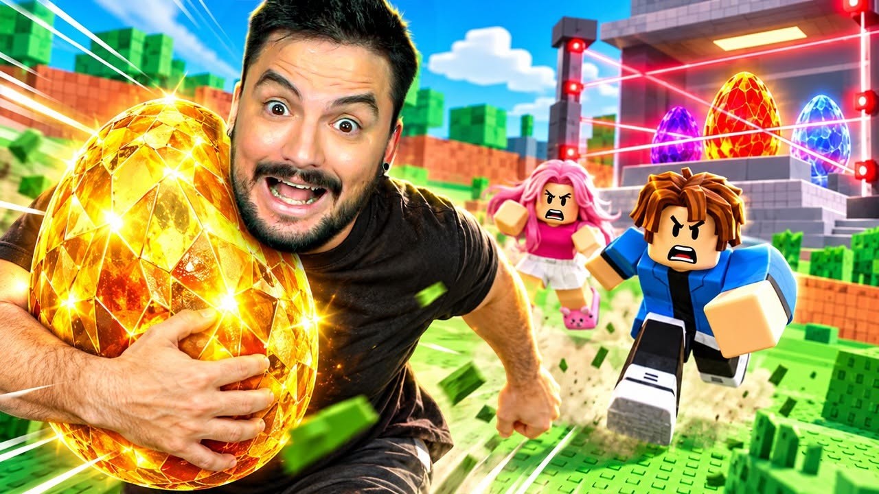 FUI ROUBAR OVOS NO ROBLOX E USEI MEU PODER - DINHEIRO!