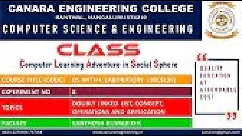 VTU DS LAB 18CSL38 DS LAB DOUBLY LINKED LIST E8 L1