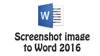 Screenshot image to Word 2016
