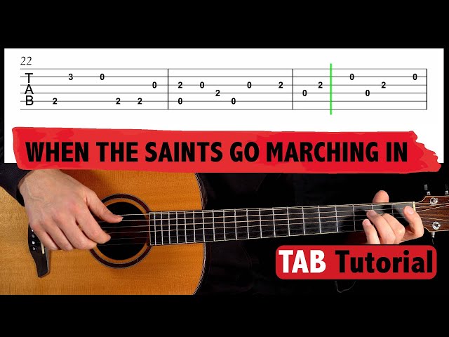 When The Saints Go Marching In - EASY FINGERSTYLE GUITAR TUTORIAL + TAB