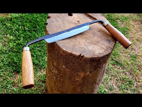 Como fazer uma FACA DE TANOEIRO (Faca de arrasto) de mola de UNO - Cutelaria