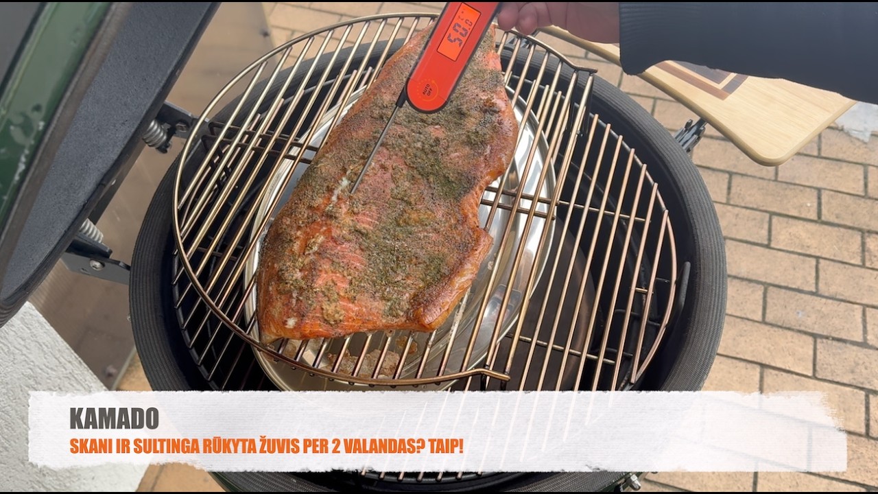 Kamado receptas: skanus ir sultingas vaivorykštinis upėtakis per 2 valandas!