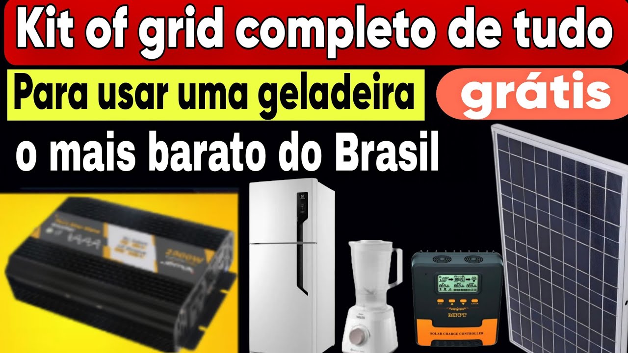KIT DE ENERGIA SOLAR OFF GRID MAIS BARATO DO BRASIL COM UM PAINEL SOLAR 