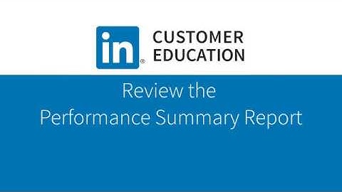 Review the Performance Summary Report