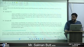 CAF 4 Sir Salman Butt Swift Batch Lecture 06 (3-2-2024)