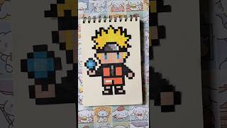 NARUTO UZUMAKI Pixel Art 🥰🖍️👾#shorts #anime #art #drawing #naruto