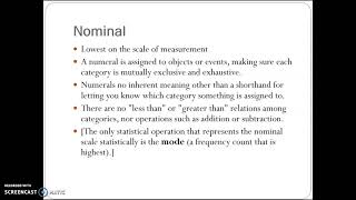 Nominal and Operational Definitions
