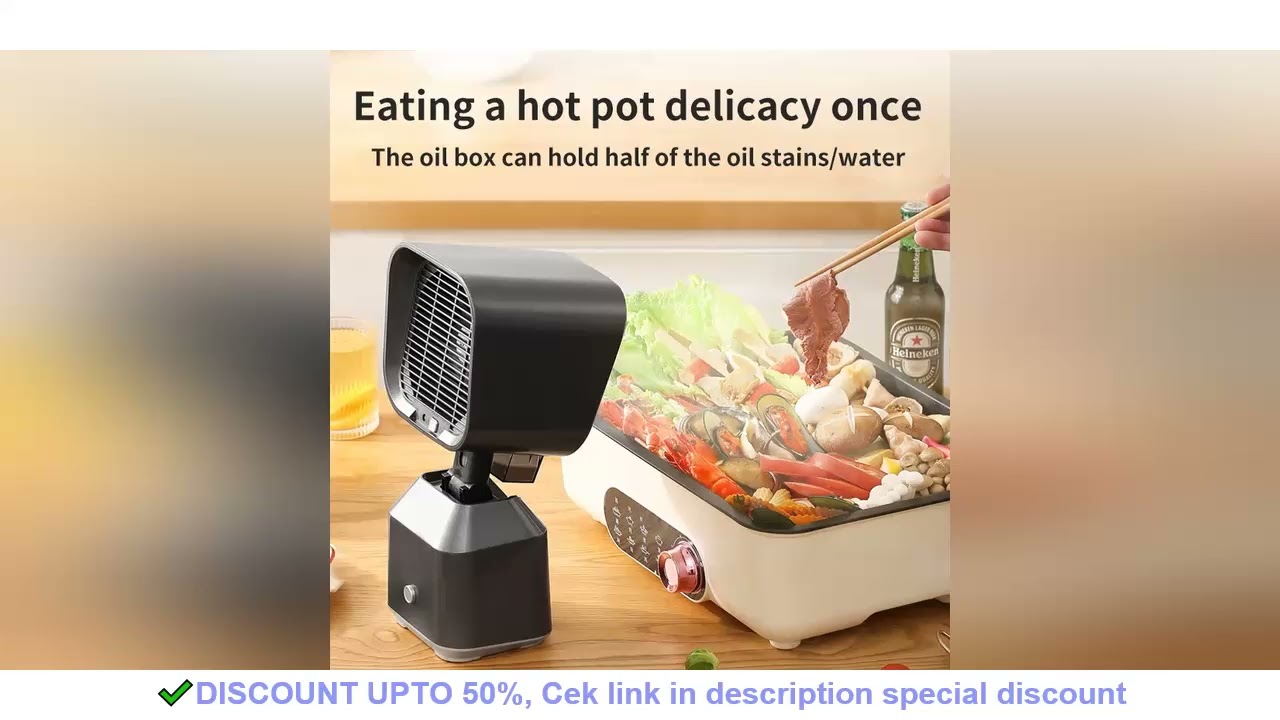 Small household range hood Table top barbecue portable range hood Large suction range hood for