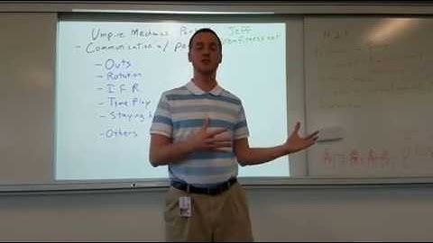 Umpire Mechanics - Part 1 - Hand Signals to Partner