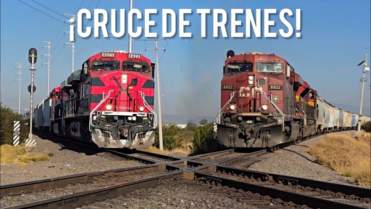 ¡ASÍ ES UN CRUCE DE TRENES! TRENES DE FERROMEX Y CPKC A TODA POTENCIA EN EL DIAMANTE DE VIBORILLAS!