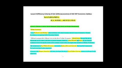 Efficiency Criteria: Pareto-optimality, Kaldor-Hicks and Wealth Maximization  (Microeconomics)