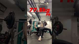 170lbs Bench Press (77.5kg) #gym #benchpress