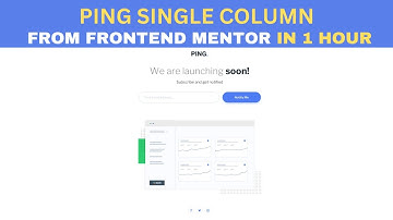 🔴 Ping single column coming soon page From Frontend Mentor