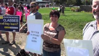 BCTF Teachers rally for a Fair Deal in Kamloops