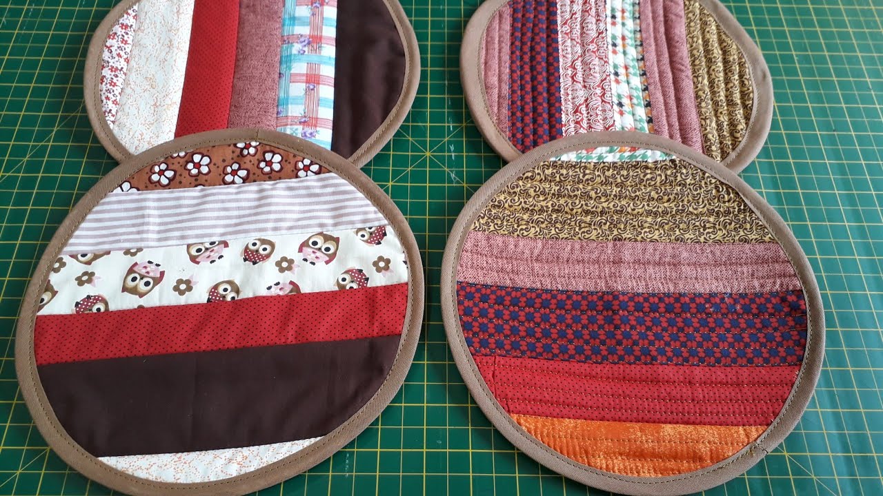 Aparador de panelas 2 maneiras de fazer,  aproveitamento retalhos, passo à passo.