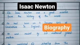 Isaac Newton Biography | Ten Lines On Famous Scientist Isaac Newton | Essay On Isaac Newton