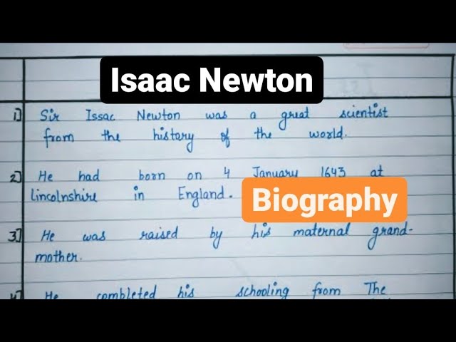 essay on sir isaac newton