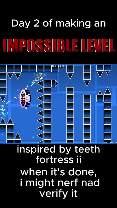 Day 2 of making an impossible level  #geometrydash #gdupdate #gd #gaming #games #funny #memes #edit
