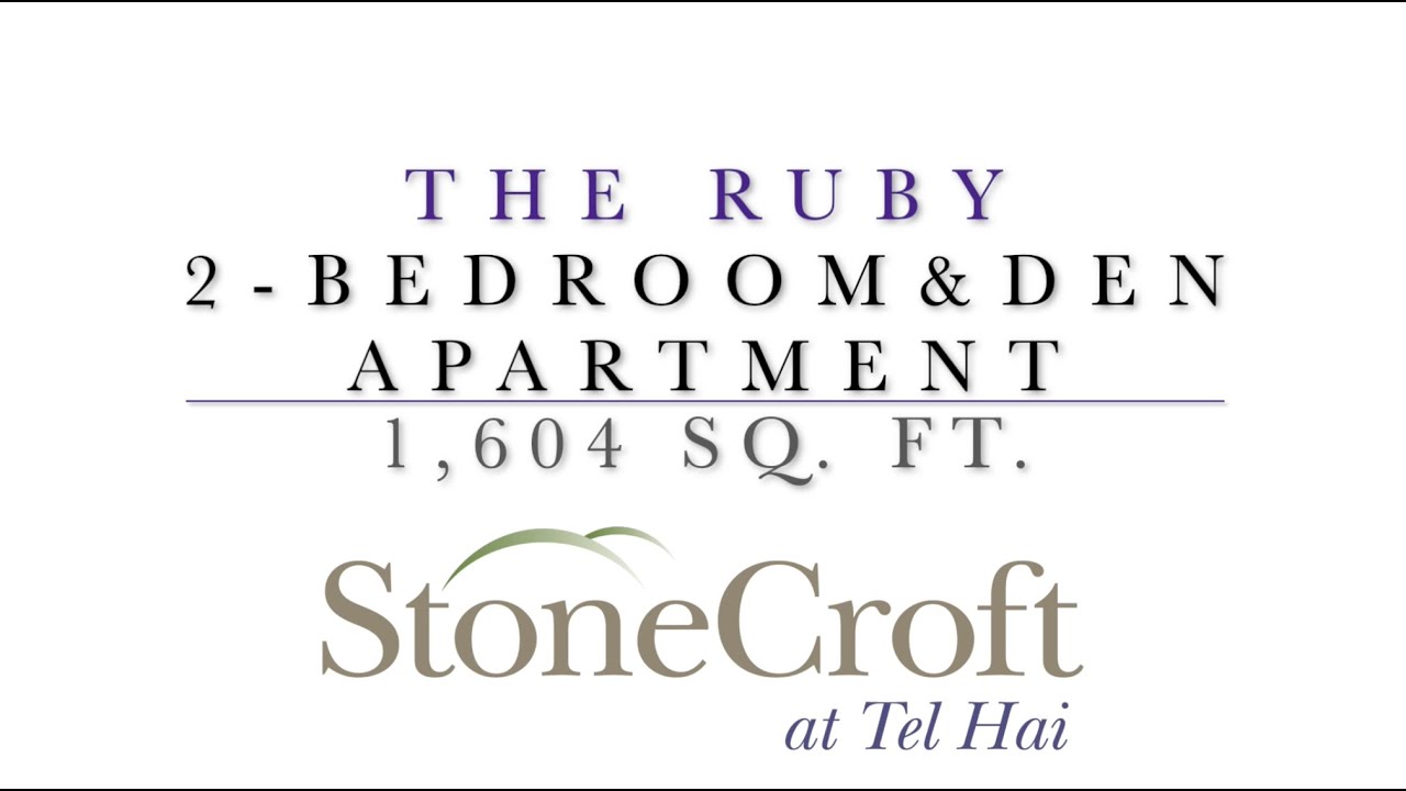 StoneCroft Apartment Tour Ruby Two Bedroom with Den YouTube