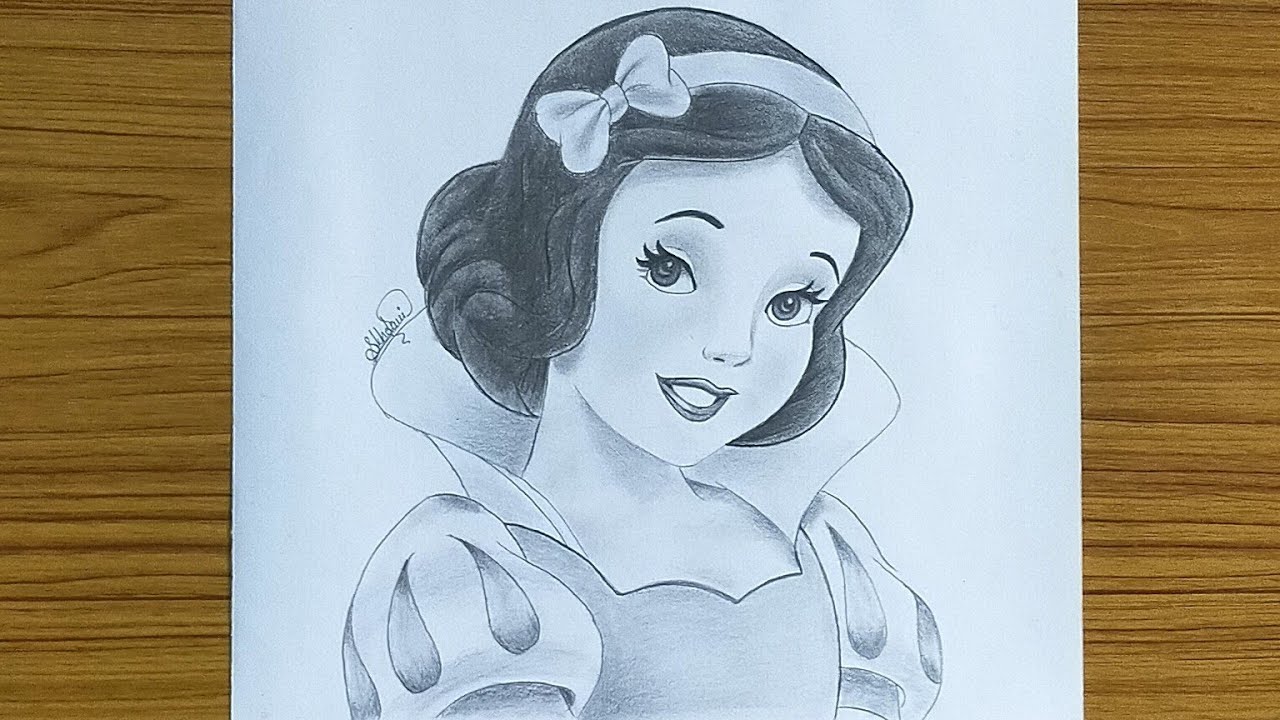 Snow White Drawing Image  Drawing Skill