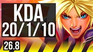 EZREAL & Bard vs SAMIRA & Rell (ADC) | Good KDA: 20/1/10 | KR Master | 26.8