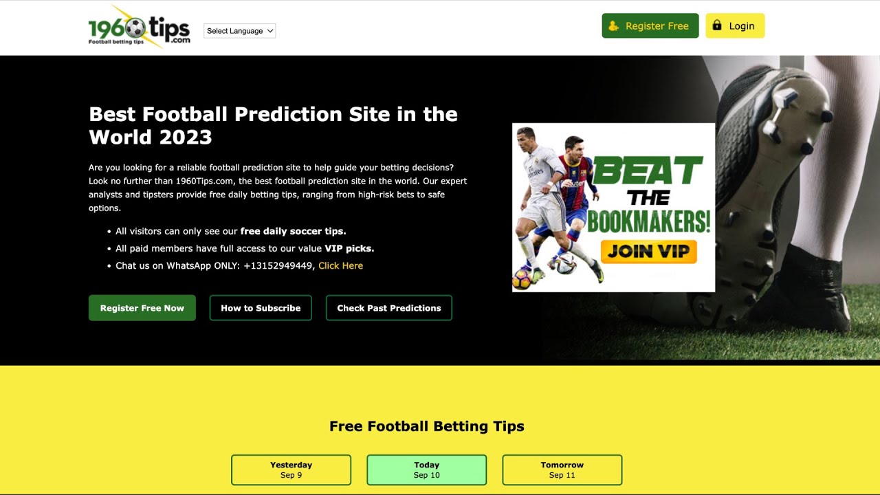 Free Football Betting Predictions and Soccer Tips and Football