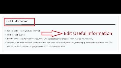 How to edit useful information in osclass