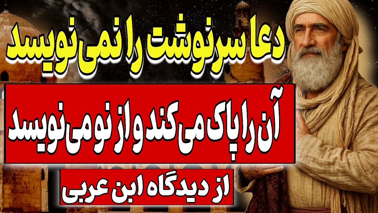 دعا سرنوشت را نمی‌نویسد، آن را پاک می‌کند و از نو می‌نویسد! _ از دیدگاه ابن عربی