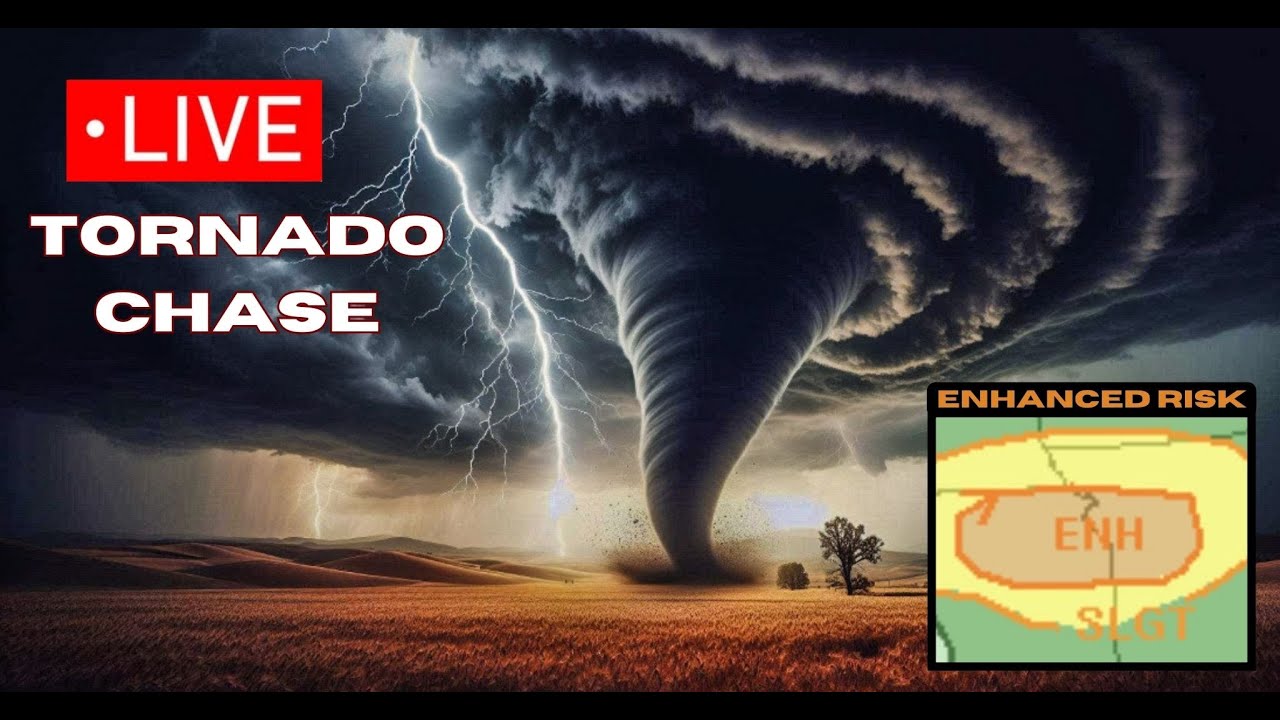 Live Storm Chaser: Tracking Kansas Tornado/Gorilla Hail Threat - YouTube