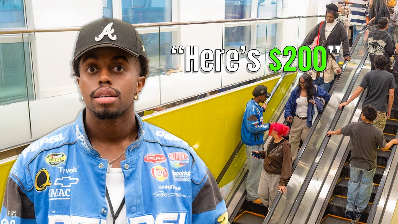 Я дал 200 долларов незнакомцу, чтобы он сходил с нами за покупками.