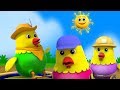 5 непослушных жирных куров | Прыжки на кровать | Дети песня | Five Naughty Fat Hens | Russia Rhymes