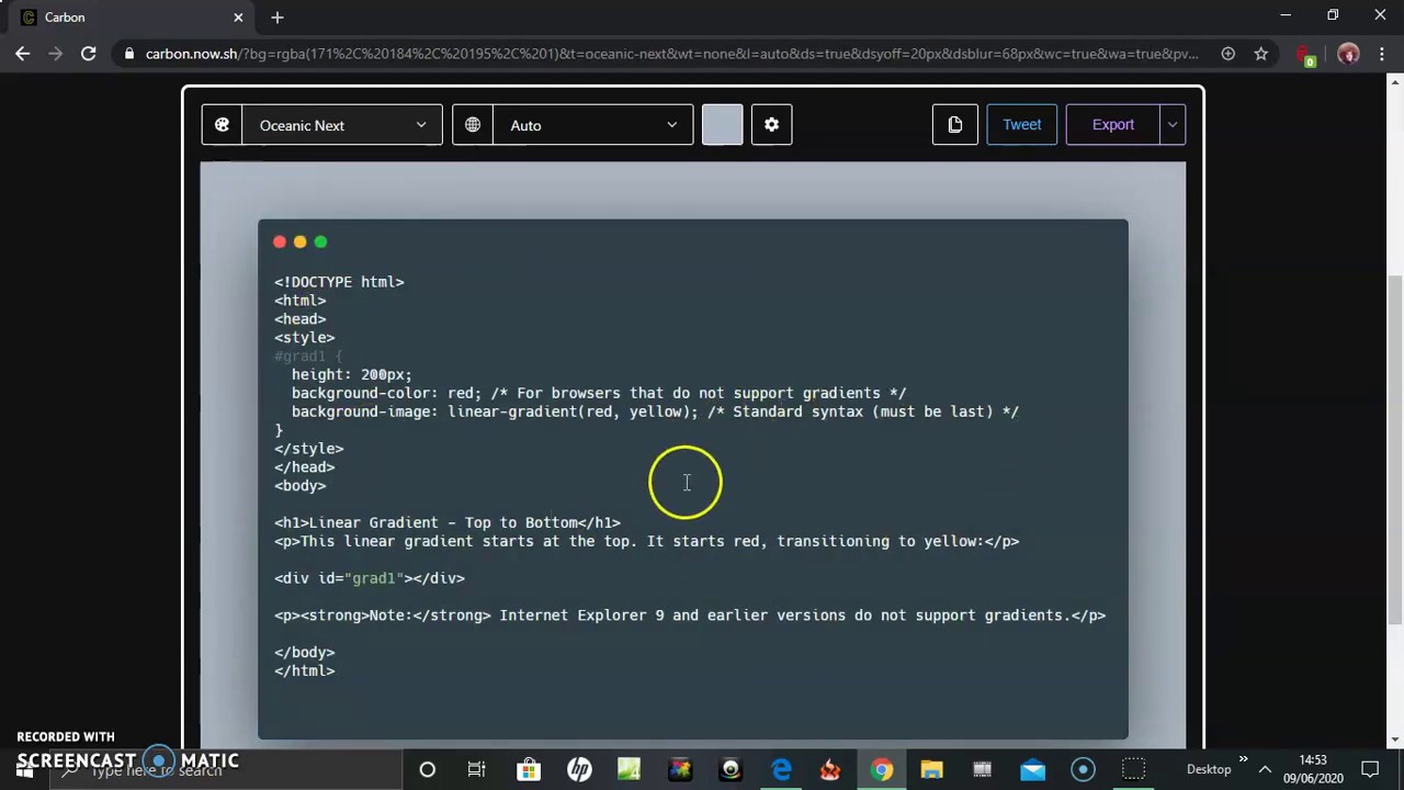 Make nice shareable images of your code - YouTube