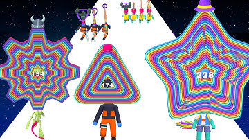 Rainbow Circle - Layer Man Dash_ Level Up Gameplay Walkthrough , 3D Evolution Game