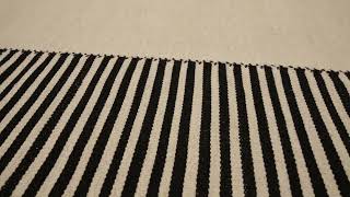 Rug &amp; Kilim’s Contemporary Kilim in Cream and Black Tones - 33445